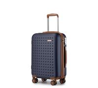 Kono Valise Cabine 55cm 32L ABS+PC Léger et Résistant, Bagage Cabine Rigide à 4 roulettes Silencieuses 360° et Serrure TSA, Marine
