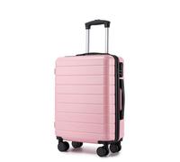 Kono Valise Cabine 55x40x20 cm Rigide ABS Léger 4 Roues TPE Silencieuses Serrure à Combinaison Bagage Cabine Avion Conforme, Rose