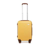 Kono Valise Cabine 57x38x24 cm, Valise Rigide 4 roulettes Valise de Voyage avec Serrure TSA, Jaune