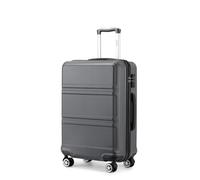 Kono Valise Cabine Grand Taille 75x48x30cm Valise Bagage a Main Rigide ABS Valise de Voyage à 4 roulettes et Serrure TSA, Gris