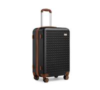 Kono Valise Cabine Léger 55cm ABS+PC Rigide avec 4 roulettes Multidirectionnelles,Serrure TSA Sécurisée Conforme aux Normes Idéal Voyage d'affaires Weekend（Noir）