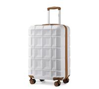 Kono Valise Cabine Rigide ABS Bagages a Cabine avec 4 roulettes Valise de Voyage 34L avec Serrure TSA 54x34x22cm Valises, Blanc