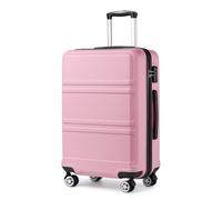 Kono Valise Cabine Rigide Bagages Cabine en ABS Petite Valise de Voyage avec 4 roulettes et Serrure TSA, Rose