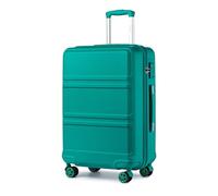 Kono Valise Cabine Rigide Bagages Cabine en ABS Petite Valise de Voyage avec 4 roulettes et Serrure TSA, Turquoise