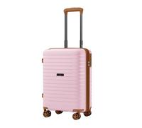 Kono Valise Cabine Rigide en PP 53.5 cm - Bagage à Main avec 4 Roues Silencieuses en TPE, Trolley Extensible avec Porte-gobelet et Serrure TSA (20", Rose)