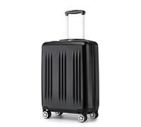 Kono Valise Cabine Rigide et Léger en ABS et PC 55 cm Valise Voyage Extensible avec Roues Silencieuses et Serrure TSA (37L,Noir)
