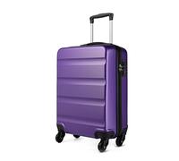 Kono Valise Cabine Taille 55cm ABS Bagage de Voyage Légère et résistante Main Valise Rigide à 4 roulettes, Violet