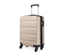 Kono Valise Cabine Taille 55cm ABS+PC Bagage de Voyage Légère et résistante Main Valise Rigide à 4 roulettes, Doré
