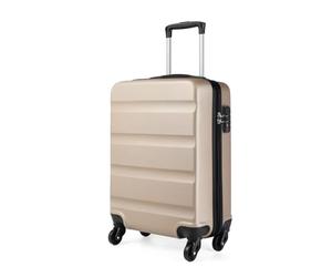 Kono Valise Cabine Taille 55cm ABS+PC Bagage de Voyage Légère et résistante Main Valise Rigide à 4 roulettes, Doré