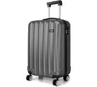 Kono Valise de Voyage 55×35×20cm Rigide ABS Cabine à Main 4 roulettes Petite Valises, Gris