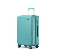 Kono Valise de Voyage 74x47x28.5cm Valises Soute en Polycarbonate Valise Grande Rigide Bagages à 4 roulettes et Serrure TSA, Bleu