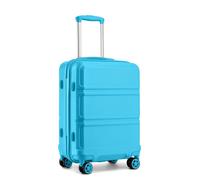 Kono Valise de Voyage 75x48x30cm Trolley Rigide Bagages Cabine avec 4 roulettes Doubles Pivotantes et Serrure TSA , R-bleu
