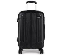 Kono Valise de Voyage ABS Rigide Léger Bagages Moyenne 24 Pouces avec 4 Roues (Nouveau Noir)