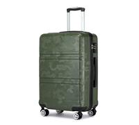 Kono Valise de Voyage légère en ABS Rigide, Tendance, Bagage à Main, Vert/Camouflage, 52 cm (20"), Valise