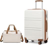 KONO Valise de voyage moyenne Valise à roulettes Set 2 pièces Set de bagages 65cm Ryanair