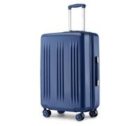 Kono Valise Extensible Rigide en ABS et PC 65 cm Valise Moyenne Soute avec Roues Silencieuses et Serrure TSA (63L,Bleu Marine)