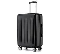 Kono Valise Extensible Rigide en ABS et PC 65 cm Valise Moyenne Soute avec Roues Silencieuses et Serrure TSA (63L,Noir)