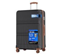 Kono Valise Extra Grande 85cm Légère ABS+PC 4 roulettes, Noir/Marron