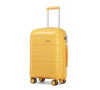 Kono Valise Grand 74cm Rigide en Polypropylène Bagage de 28 Pouces Léger 4 roulettes avec Serrure TSA(Jaune, L (74cm - 105L))