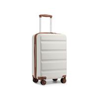 Kono Valise Grande 75x48x30cm Bagage Valise de Voyage ABS+PC Rigide Ultra Légère Trolley avec 4 roulettes et Serrure à TSA, Crème