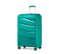 Kono Valise Grande 76x49x30cm Rigide Polypropylène Valise de Voyage à 4 Roulettes Pivotantes et Serrure TSA Valise de Chariot, Bleu