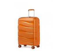 Kono Valise Grande 76x49x30cm Rigide Polypropylène Valise de Voyage à 4 Roulettes Pivotantes et Serrure TSA Valise de Chariot,Orange