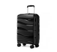 Kono Valise Grande 76x49x30cm Rigide Polypropylène Valise de Voyage à 4 Roulettes Pivotantes et Serrure TSA Valise de Chariot, Noir