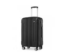 Kono Valise Grande 76x50x30cm Valise de Voyage Rigide ABS + PC Bagage à Main à 4 roulettes Petite Ultra Léger Valises Trolley, Noir
