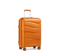 Kono Valise Grande 76x50x31cm Rigide Polypropylène Valise de Voyage à 4 Roulettes Pivotantes et Serrure TSA Valise de Chariot,Orange