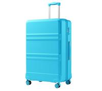 Kono Valise Grande Taille 28 Pouces, Valise Chariot Rigide ABS+PC légère à 4 roulettes, Bleu