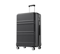 Kono Valise Grande Taille 28 Pouces, Valise Chariot Rigide ABS+PC légère à 4 roulettes, Gris