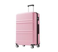 Kono Valise Grande Taille 28 Pouces, Valise Chariot Rigide ABS+PC légère à 4 roulettes, Rose