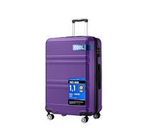 Kono Valise Grande Taille 74cm Légère ABS+PC 4 roulettes, Violet