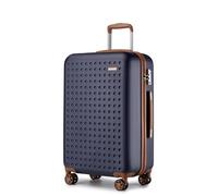Kono Valise Grande Taille 75cm 85L ABS+PC Léger et Résistant, Grande Valise Rigide à 4 roulettes Silencieuses 360° et Serrure TSA, Marine