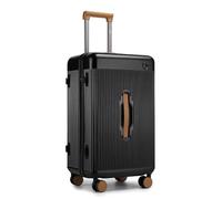Kono Valise légère à Coque Rigide en ABS + PC de 61 cm, avec Serrure TSA, Bagage à Main avec 4 Roues pivotantes, Noir, Mode