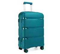 Kono Valise Moyenne 65cm 56L Polypropylène Rigide Soute, Turquoise | Valise Soute Avion 20kg, Poignée Alu Haute Qualité, 4 Roues Doubles Silencieuses, Serrure TSA, Voyages Pro & Loisirs