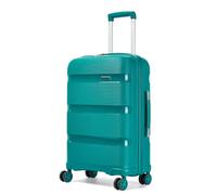 Kono Valise Moyenne 65cm Valise Rigide en Polypropylène Bagage Cabine avec 4 roulettes Serrure à Combinaison TSA (Bleu Vert)