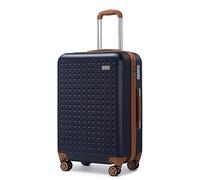 Kono Valise Moyenne 67cm, Valise Soute en ABS Valise Rigide 4 roulettes Valise de Voyage avec Serrure TSA (Marine)