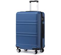 Kono Valise Moyenne Légère en ABS+PC Robuste Trolley de Voyage 24" avec Serrure TSA et Roues Pivotantes à 360, Marine