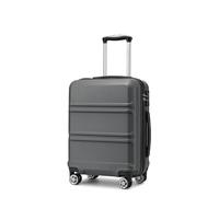 Kono Valise Moyenne Légère en ABS Robuste Trolley de Voyage 20" avec Serrure TSA et Roues Pivotantes à 360, Gris