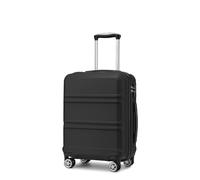 Kono Valise Moyenne Légère en ABS Robuste Trolley de Voyage 20" avec Serrure TSA et Roues Pivotantes à 360, Noir