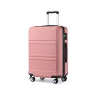 Kono Valise Moyenne Légère en ABS Robuste Trolley de Voyage 24" avec Serrure TSA et Roues Pivotantes à 360, Nude