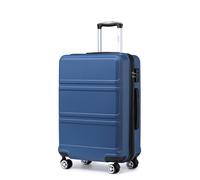 Kono Valise Moyenne Légère en ABS Robuste Trolley de Voyage 24" avec Serrure TSA et Roues Pivotantes à 360, Marine