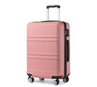 Kono Valise Moyenne Légère en ABS Robuste Trolley de Voyage 28" avec Serrure TSA et Roues Pivotantes à 360, Nude