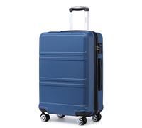Kono Valise Moyenne Légère en ABS Robuste Trolley de Voyage 28" avec Serrure TSA et Roues Pivotantes à 360, Marine