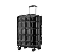 Kono Valise Moyenne Rigide ABS Valise de Voyage a roulettes Ultra Léger Valises Soute 62cm avec Serrure TSA, Noir