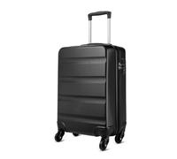 Kono Valise Moyenne Taille 66 cm Rigide Légere Trolley en ABS+PC Valises Soute à 4 roulettes avec Serrure à Combinaison, Noir