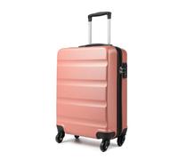 Kono Valise Moyenne Taille 66 cm Rigide Légere Trolley en ABS+PC Valises Soute à 4 roulettes avec Serrure à Combinaison, Rose Nude