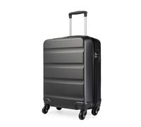 Kono Valise Moyenne Taille 66 cm Rigide Légere Trolley en ABS Valises Soute à 4 roulettes avec Serrure à Combinaison, Gris