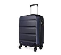 Kono Valise Moyenne Taille 66 cm Rigide Légere Trolley en ABS Valises Soute à 4 roulettes avec Serrure à Combinaison, Navy Bleu